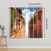 Vintage Scene Curtain Mexican Street View Protecting Privacy Holiday Decorations Use Various Room Decor Aesthetic Polyester
