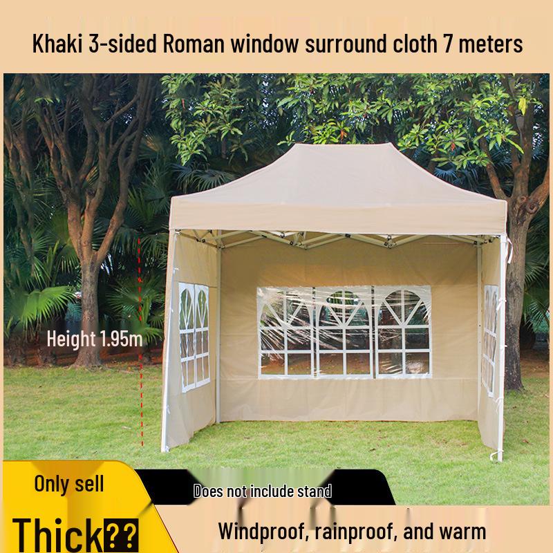 Transparent Tent Side Panel: Windproof & Waterproof Outdoor Canopy Enclosure with Thick Fabric and Durable Edging