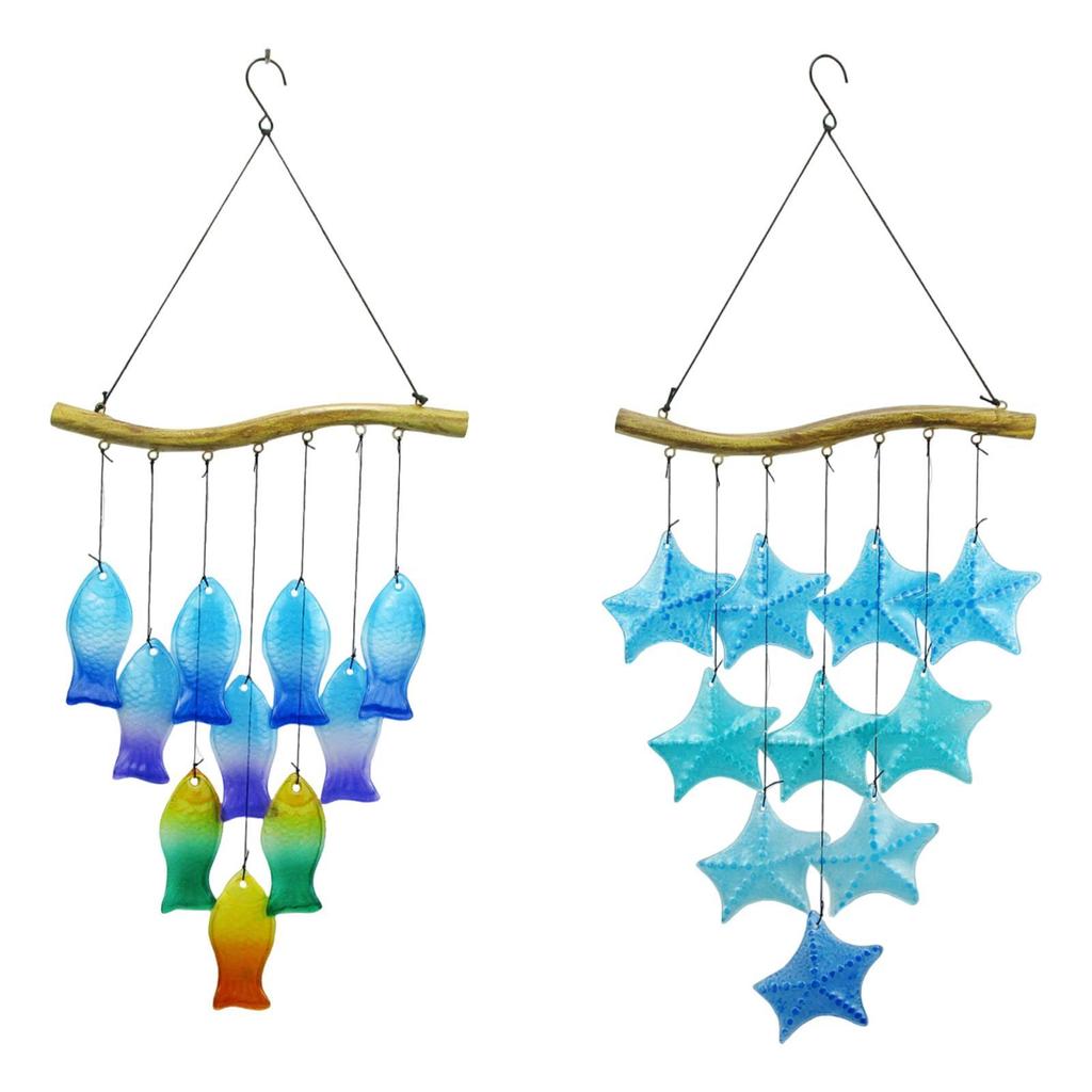 Glass Wind Chime Unique Gift for Grandmother Mother Friends Handcrafted Outdoor Decor for Garden Outside Porch Patio Backyard