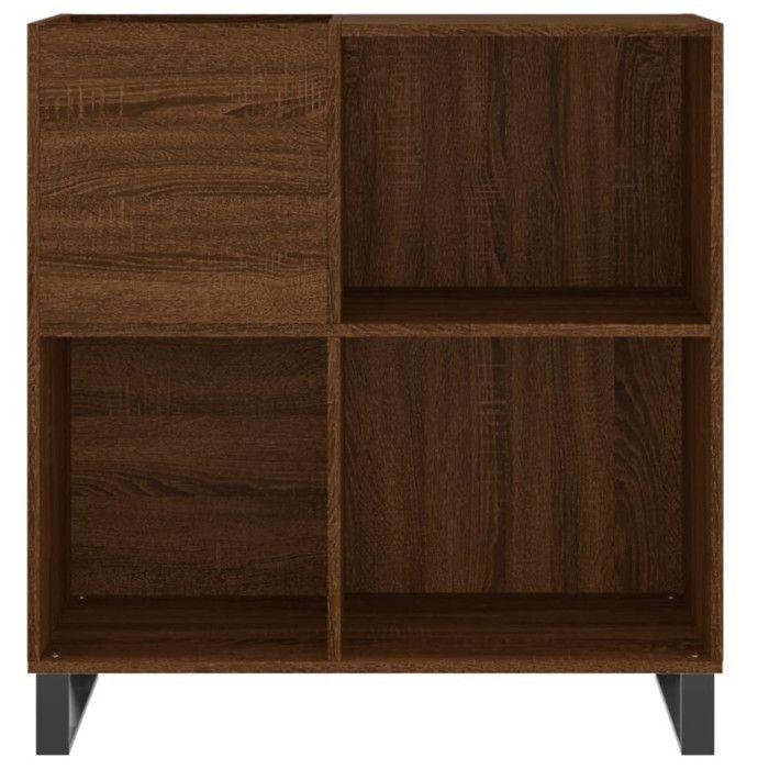 VidaXL Record Cabinet Brown Oak 84.5x38x89 Cm Engineered Wood 831787