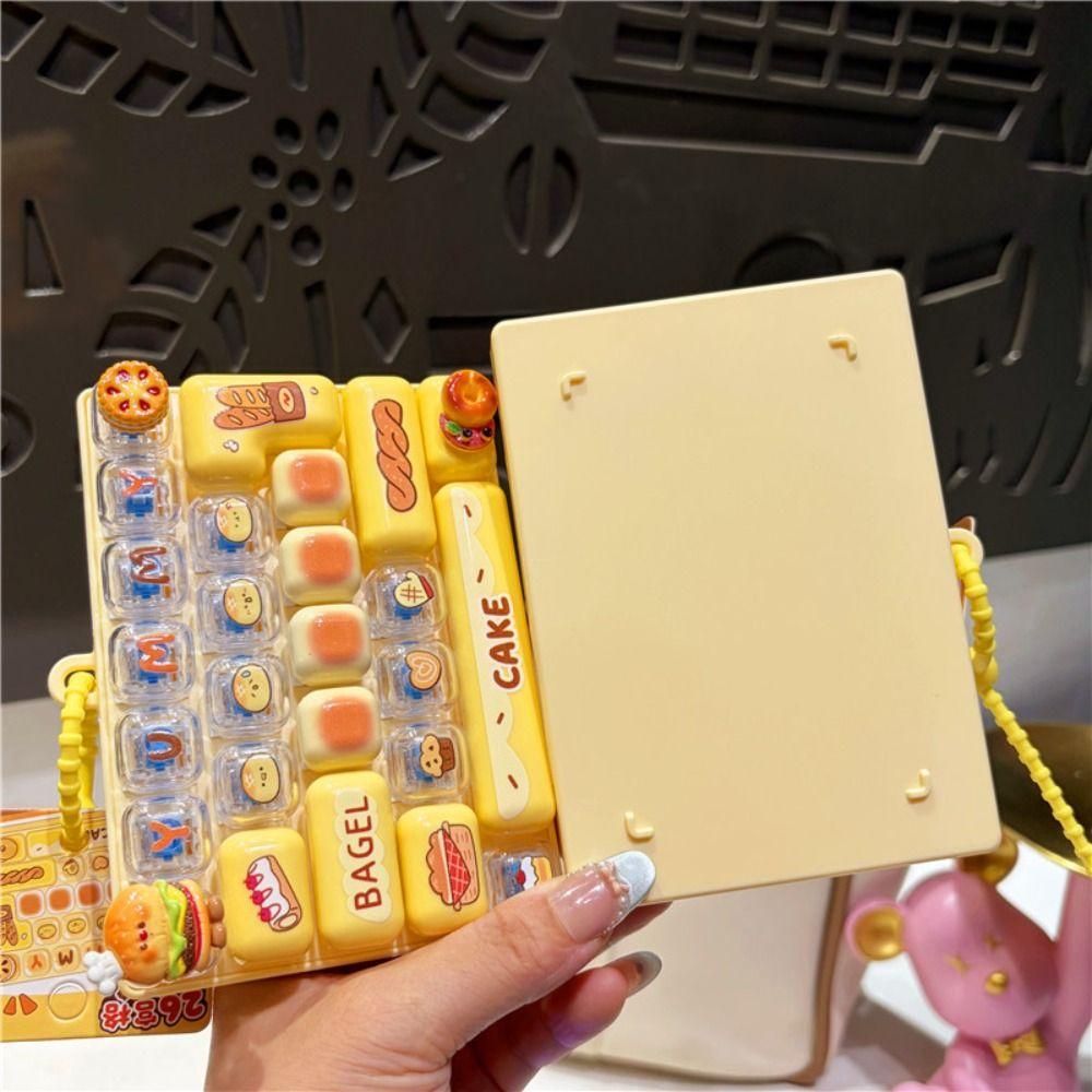 Clear Key Sounds Keyboard Keychain 26-key Press Button Toy Stress Relief Decompression Toy Gifts
