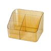 Transparent Trapezoid Cosmetic Organizer Storage Box with Divided Compartments for Bathroom Vanity Desk Countertop