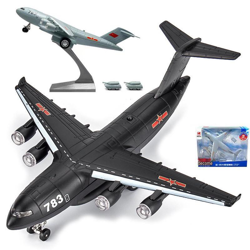 Cai Po Y-20 Military Transport Alloy Pull-Back Model 51406C