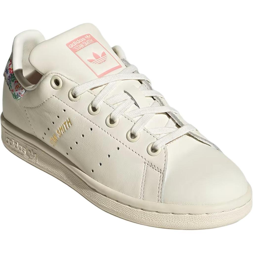 Adidas Liberty London X  Originals Stan Smith Leather Fabric Comfortable Versatile Non-Slip Durable Low-Top Kids Sneakers Kids Sneakers Beige JH7559