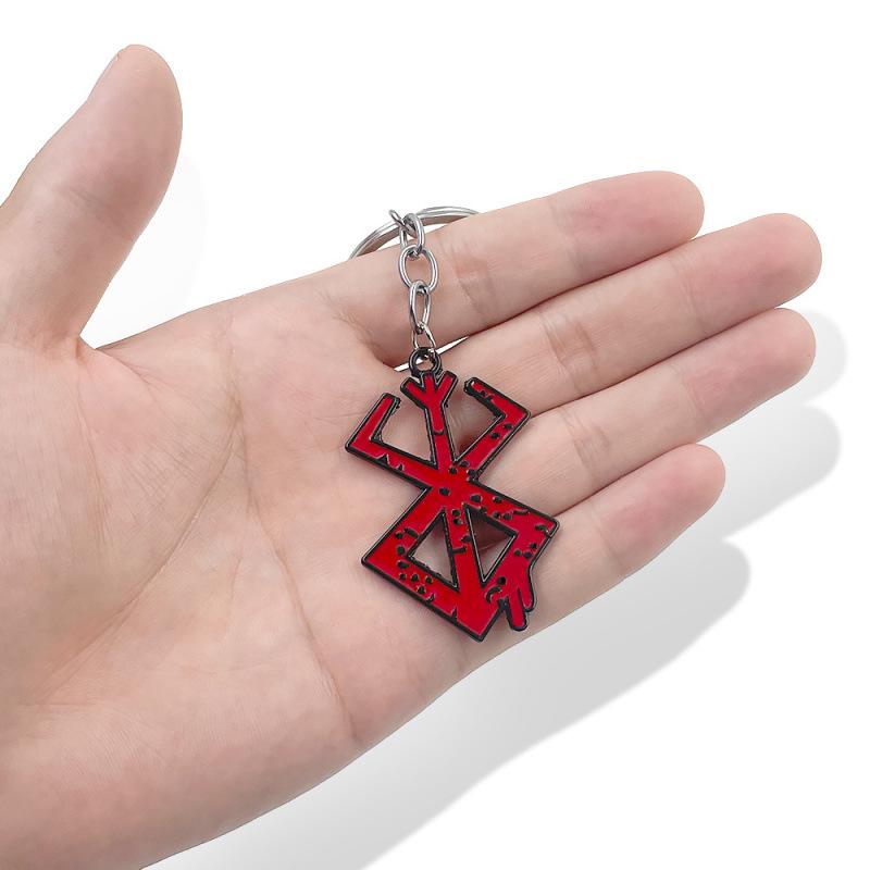 Collar con Llavero de Logo de Guerrero Berserk - Accesorios de Broche Huevo del Rey Guts