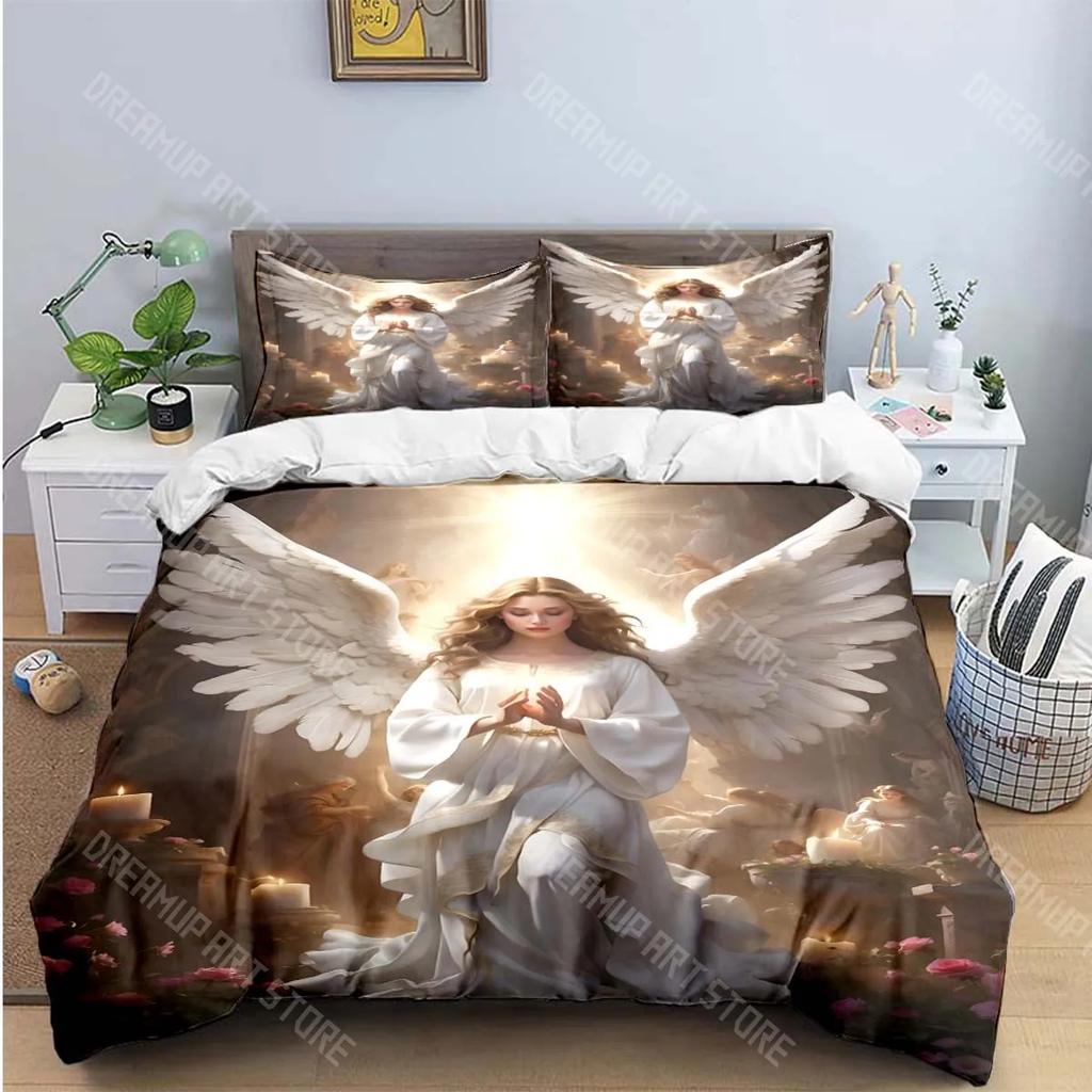 Squisiti Set Lenzuola con Ali d'Angelo squisito set copripiumino set coperta letto set lenzuola lusso regalo di compleanno