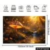 2D Enchanted Mushroom Forest Party Backdrop, Fantasy Fairy Tale Background Decoration