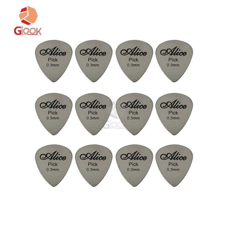 Alice Stainless Steel Electric Guitar Pick with Metal Spring and Wood Sheet