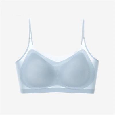 Ultra tenká podprsenka Push Up podprsenka Ledové hedvábné bezešvé spodní prádlo Dámská tenká část Prodyšný šátek Krásná zádová vesta Sleep Bralette
