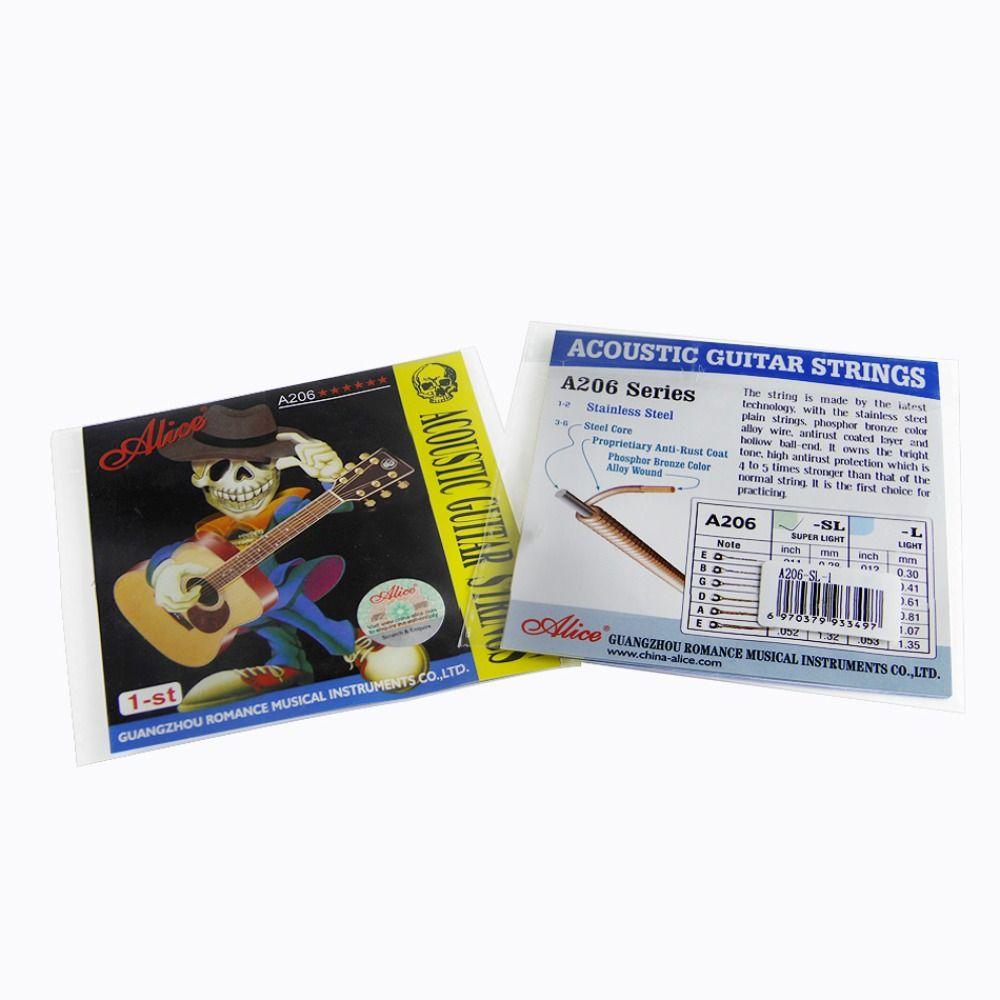 A206 Series Acoustic Guitar Strings 0.11inch Guitar 6 Strings Alice Guitar Strings  Guitarist