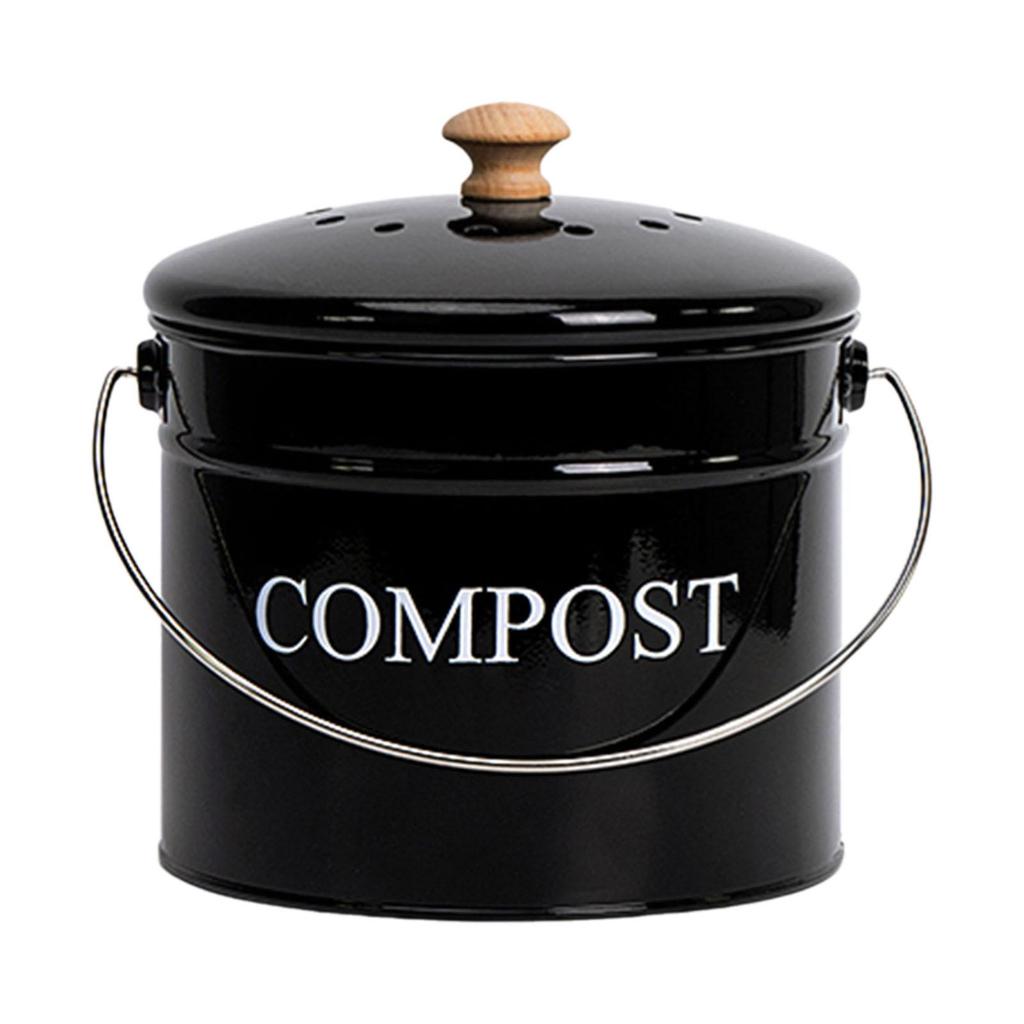 Kitchen Compost Bin Farmhouse Indoor for Waste Recycling Easy Clean Innovative Trash Dustbin Wastebasket Countertop Composter