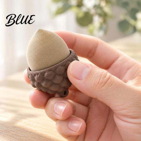 Interactive Keychain for Calm Acorn Fidget Clicker Keychain 3D Printed Clickable Sensory Handheld Focus Tool Office Toy Stress Relief Desk