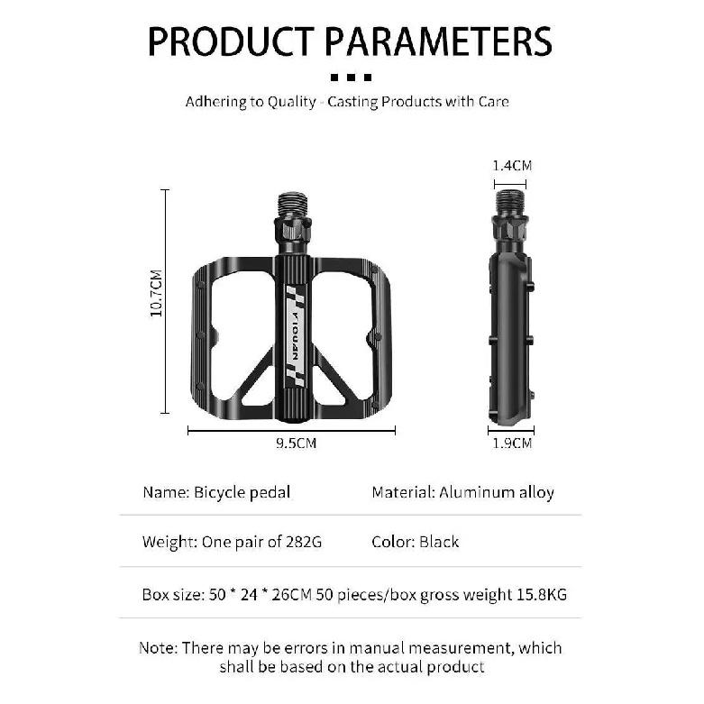 ESLNF Mountain Road Aluminum Alloy Double DU Widened Nail Anti-Slip Pedal Mtb Pedals Bicycle Accessories