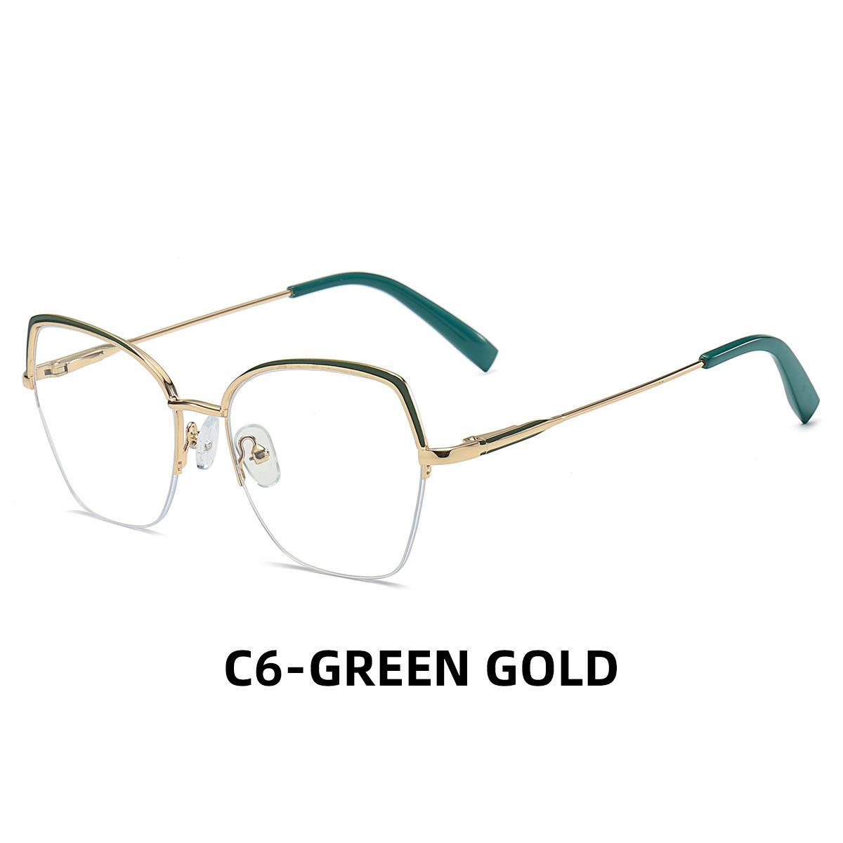 

Classic Cat Eye Alloy Half Glasses Frame Photochromic Lens Short Sight Anti Blue Light Computer Hyperopia Prescription Lenses Women s Reading 0