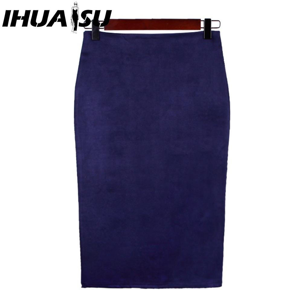 IHUASU Women's Fashion Casual Solid Color Print Summer Spring Skirt