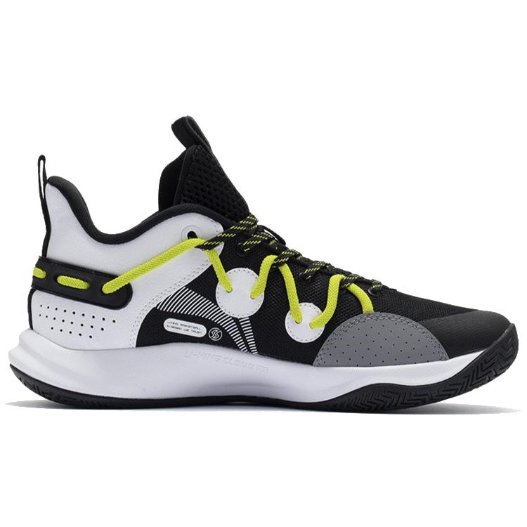 New LiNing Speed Team Abrasion Resistant Slip Resistant Low Top Basketball Shoes Black White ABPR045-1