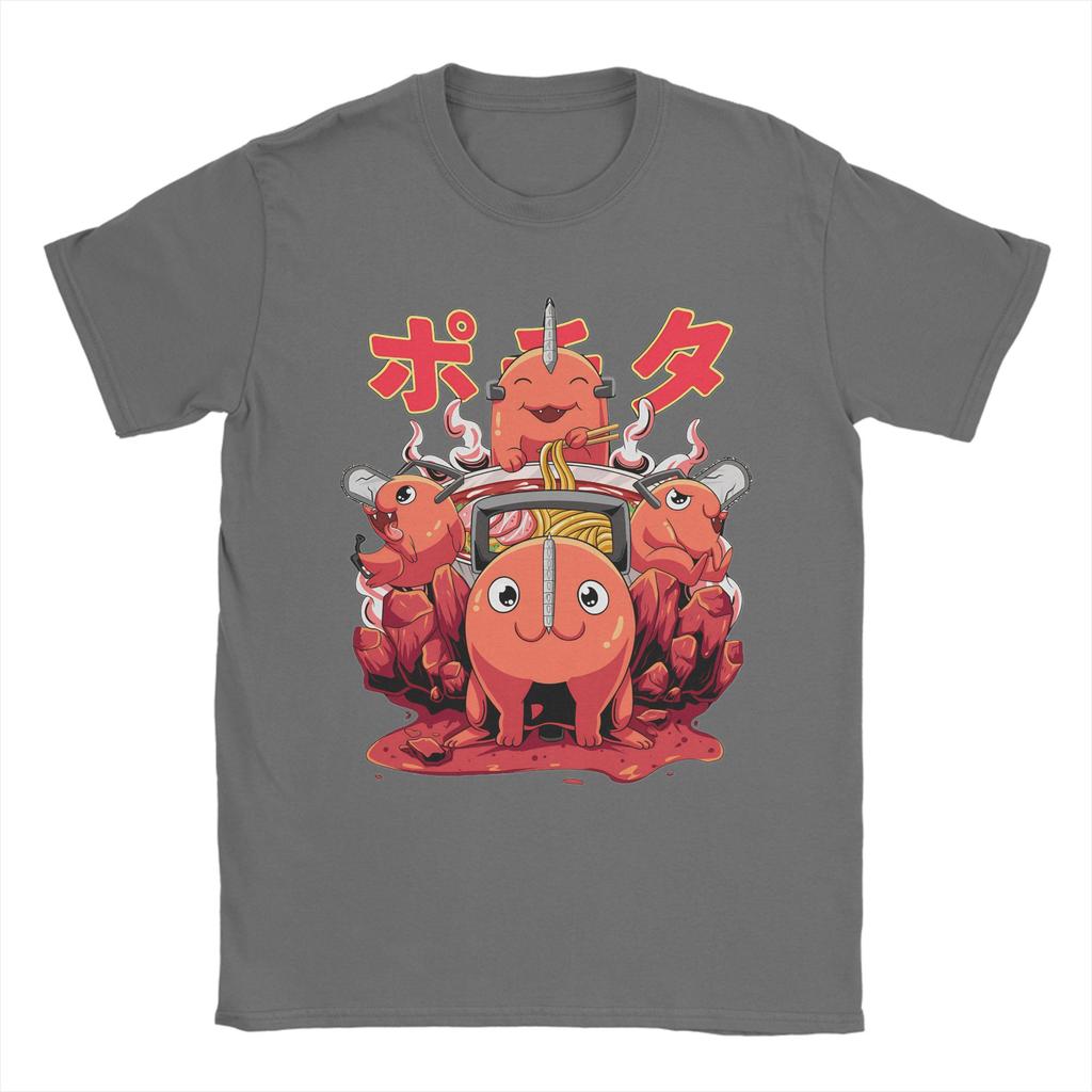 Men's Demon Ramen T-Shirts  Manga Denji Power Reze Cotton Clothes Beach Short-Sleeved T-Shirt O Neck Tshirt Plus Size 5XL 6XL
