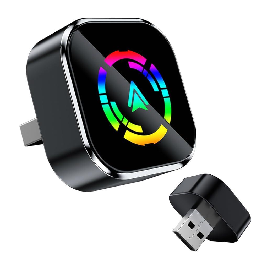 

Mini Carplay AI Box Plug And Play Smart Dongle Portable Wireless CarPlay Adapter Vehicle Use чорний