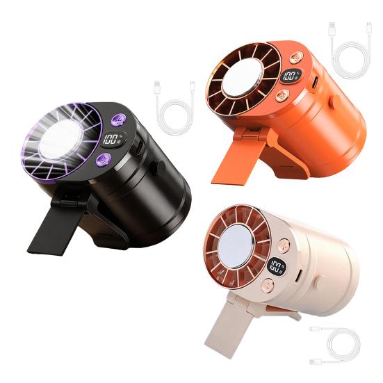 Portable Waist Clip Cooling Fan Speed Adjustable Fast Cooling USB Rechargeable Fan Low Noise Personal Air Conditioner for Outdoor Office Travel