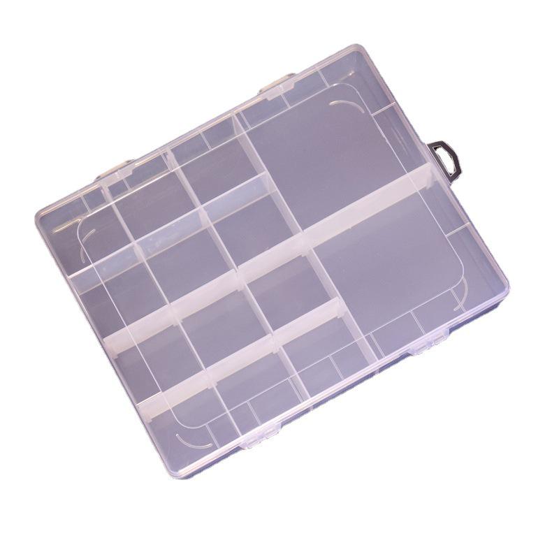 PP14 Transparent Detachable Plastic Organizer Box for Jewelry, Toys, Hardware, Screws, Stationery, and Makeup.