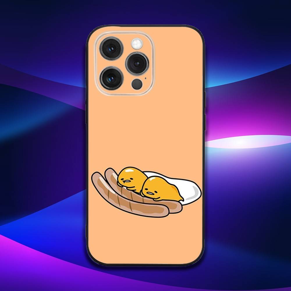 G-Gudetama Cute E-Egg Phone Case For iPhone 16e,16,15,14,13,12,11,Pro,X,XS,Max,XR,Plus,Mini Soft Black Cover