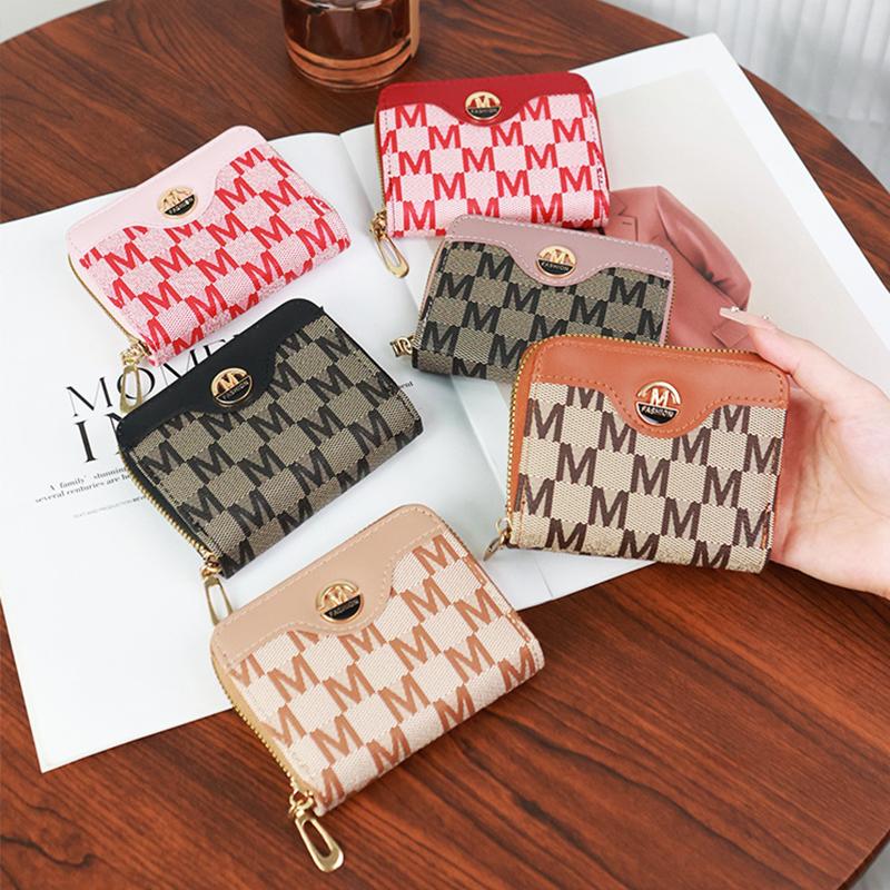 Simple Stylish Coin Purse New Popular European American Wallets New Zipper Card Holder Lightweight High-quality Pu Women's Bags