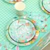 Easter Decoration 2024 Easter Bunny Eggs Paper Plates Napkins Cute Animal Paper Serviettes for Birthday Party Tableware Decor