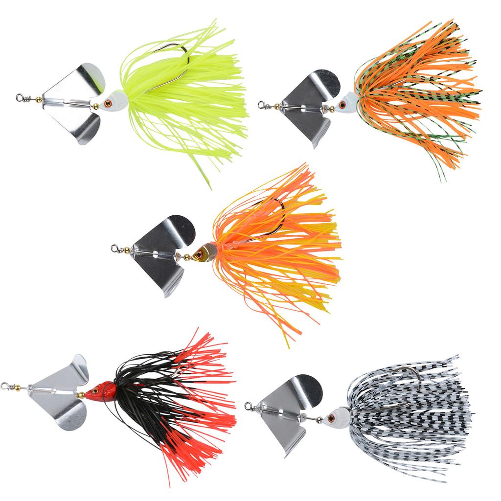5 sztuk przynęt powierzchniowych Swim Jig ze spinnerem przynęty na bass przynęty obrotowe Metalowy spinnerbait Jig