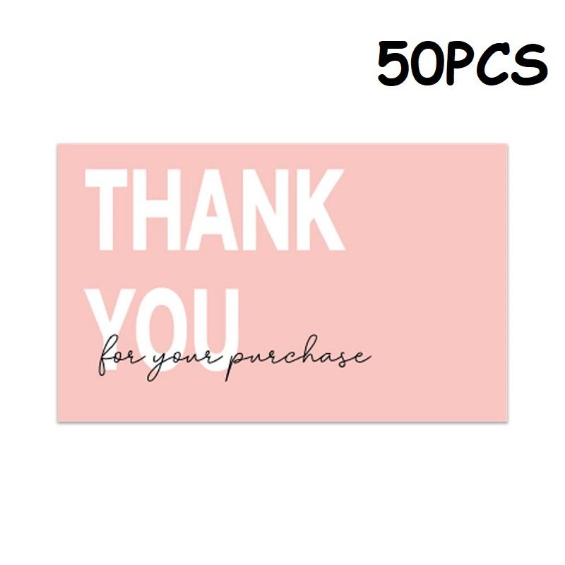 50PCS Thank You Cards Small Business Gift Cards Wedding Thank You Card HK02