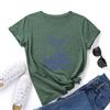 Social Club Cotton T-Shirt Short Sleeve Round Neck Women 2d Print Tops