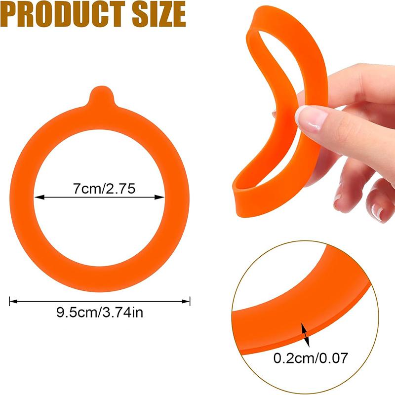 8/12 Stück Silikon-Einmachgläser-Dichtungen Lebensmittelaufbewahrungsgläser Ersatz Luftdicht Auslaufsicher Silikon-Dichtungsringe für Einmachgläser mit normalem Mund
