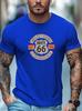 Unisex Vintage Route 66 Tshirt Americas Highway Road Sign Graphic Short Sleeve Casual Travel Biker Basic Tops