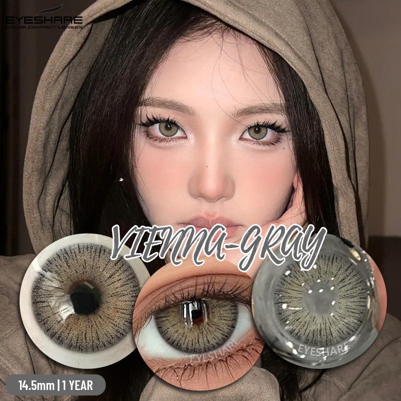 Eyeshare 1 Pair 1 Pair Color Contact Lenses for Eyes Cosmetics Gray Contact Lenses Brown High Quality Natural Contact Lenses