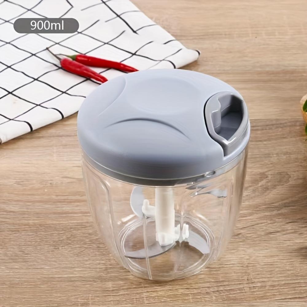 

Універсальна ручна часникодавка та овочерізка - Леза з нержавіючої сталі, вигнутий дизайн, ідеально підходить для кухонного використання, овочедавка Blue 30.43oz [5 blades]