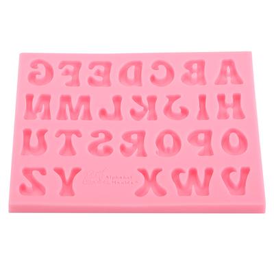 Silikonform Alphabet 26 Buchstaben Rosa Handgemacht DIY Form Werkzeug