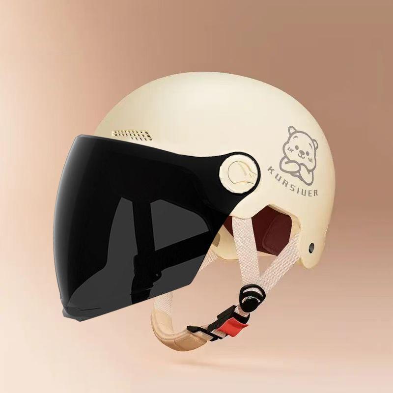 1 Piece Battery Motorcycle Summer Universal Four-Season Sun Protection Safety Helmet Half Helmet Electric Car Women'S Helmet