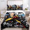 Doppelbett One Punch Man Ganzjahres-Bettbezug Bettdecke Bettwäsche-Set Weicher Steppdeckenbezug und Kissenbezüge Jugendliche Einzel-/Doppel-/Queen-/King-Size