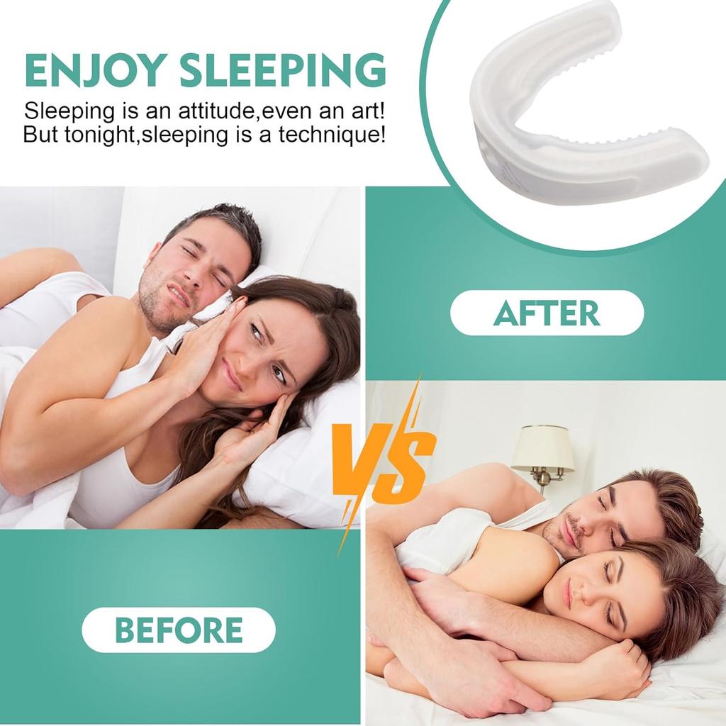 Anti-Snoring Mouth Guard-Anti-Snoring Device,Effective Snore Solution,Prevent Snoring Improve Sleep,Adjustable Design,Promote A Peaceful Sleep