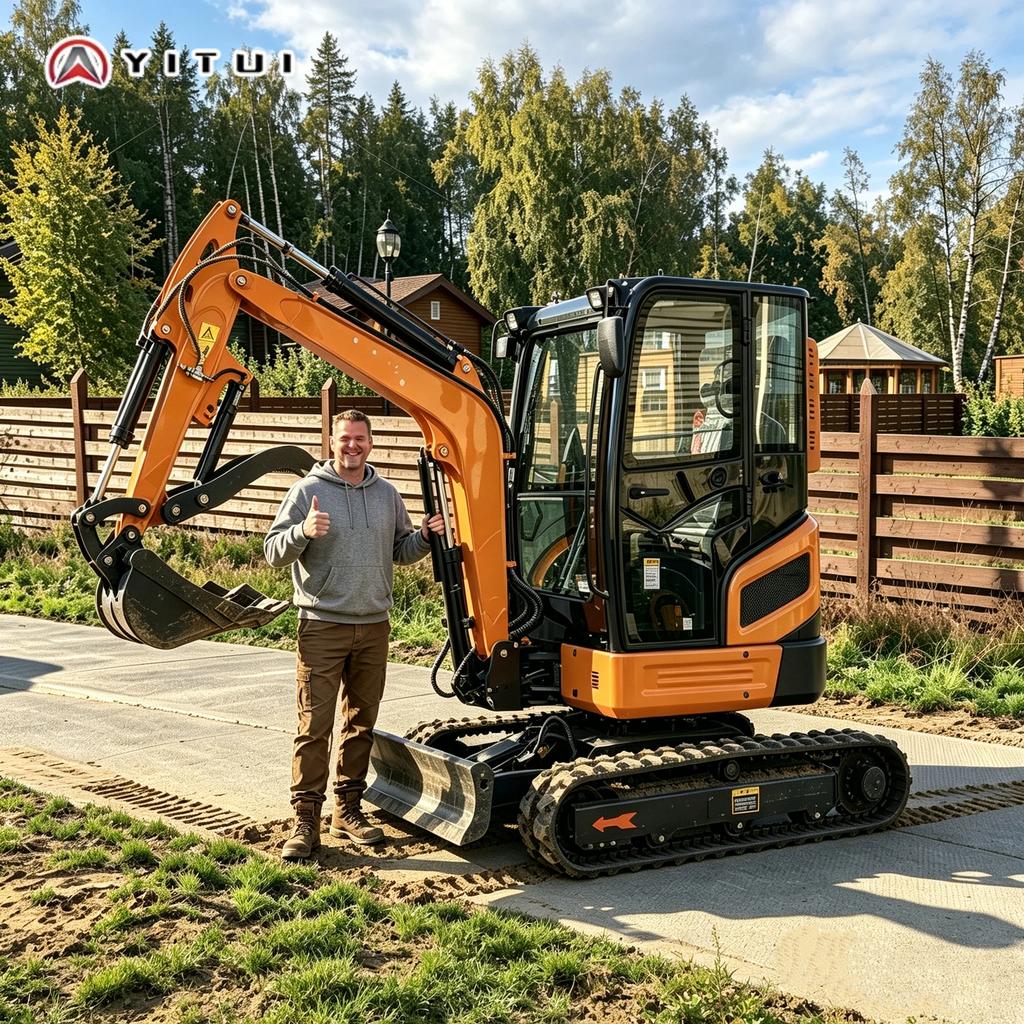 New Upgrade 2.6ton Compact Mini Excavator Euro5 Certified Side Swing Boom Stable Performance For Farm Excavation Customized