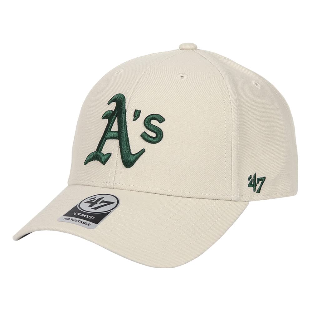 

47 Кепка Major League Baseball MVP Hat Brand MLB Logo Street Unisex Oakland Athletics Bone Ivory Men s Women s [Товар]