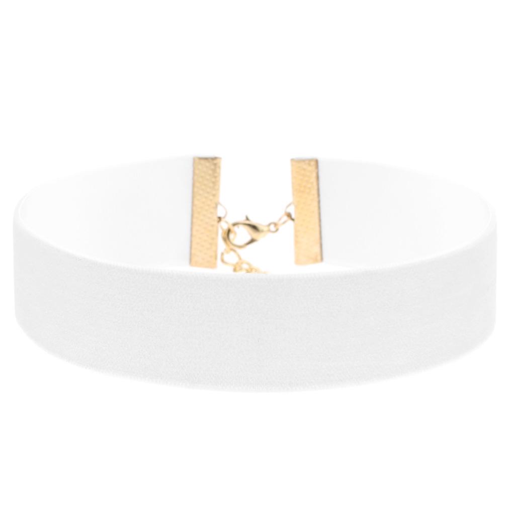 

Европейский минималистский ретро-панк-готический бархатный чокер-колье белый