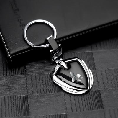 Car Universal Metal Keychain Keyring Accessories For Lancer 10 Xpander Pajero 4 Montero V73 Triton Evolution Evo