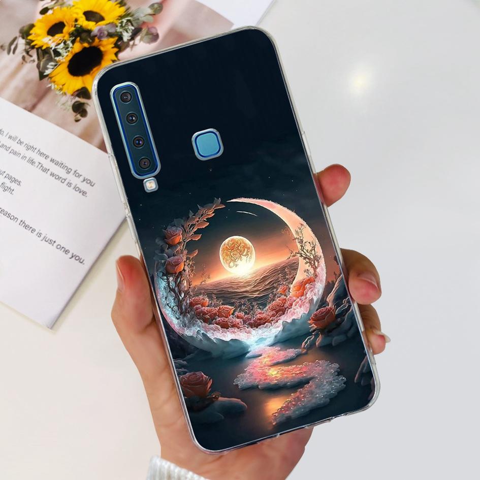 For Samsung Galaxy A9 2018 Case A920 SM-A920F Silicone Cover Popular Flower Clear TPU Soft Phone Case For Samsung A9 2018 Bumper