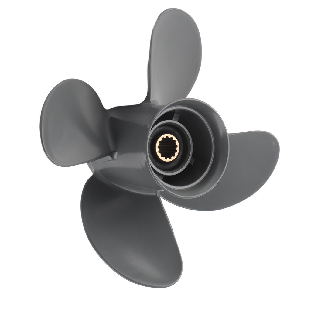 Außenborder-Propeller Hoher Schub 4 Blätter 13 Zähne Aluminiumlegierung Passend für 35-60 PS Motor