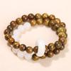 Sandalwood Bead Bracelet Double Hoop Bodhi Hand String for Men Women Retro Simple Natural Stone Vintage Hand Jewelry Accessories