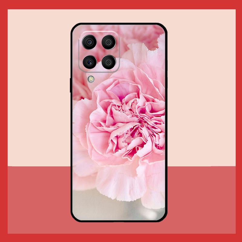 Elegant Pink Purple Peony Flower Case For Samsung Galaxy M56 M12 M06 M32 M52 M35 M55 M15 M11 M13 M14 M16 M36 M31 M53 M34 M54