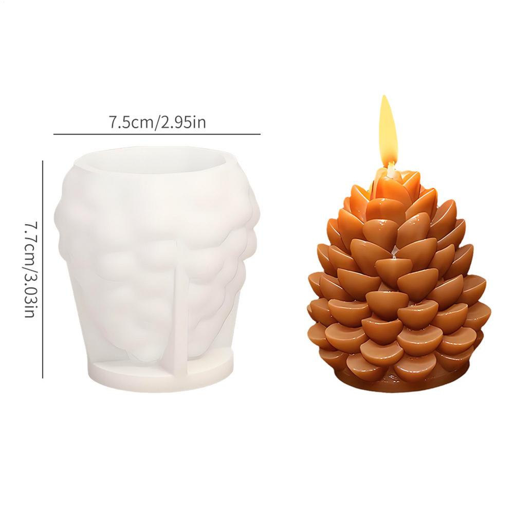 

Форми для свічок Соснова шишка Багаторазові матеріали для рукоділля Різдвяний декор Силіконові форми для свічок для воску смоли гіпсу епоксидної смоли мила