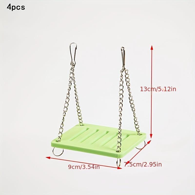 4 peças Brinquedos Pendurados Hamster Urso Dourado Pequeno Balanço Ponte Pendurada Acessórios de Gaiola Forma Decorativa