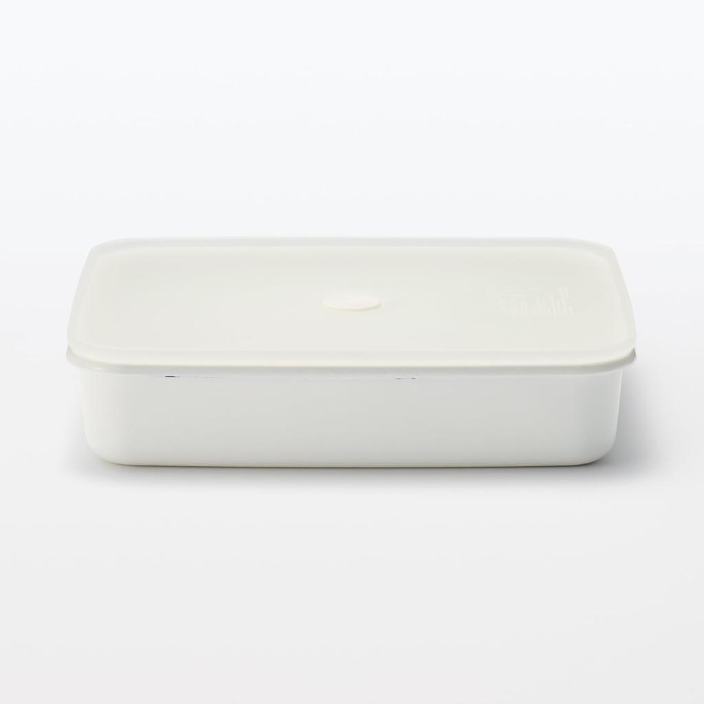 MUJI Large Enamel Storage Container selectable MDP13A3S (with lid)