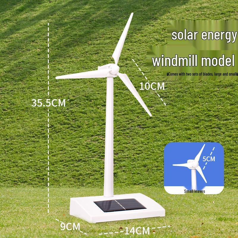 Solar-Powered Windmill Toy: Rotating Model for Kids' Science and Technology Experiments